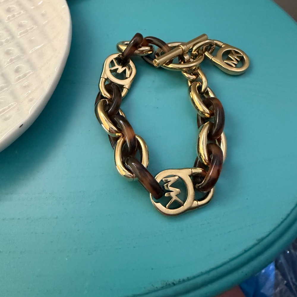 Michael Kors Gold and Brown Bracelet